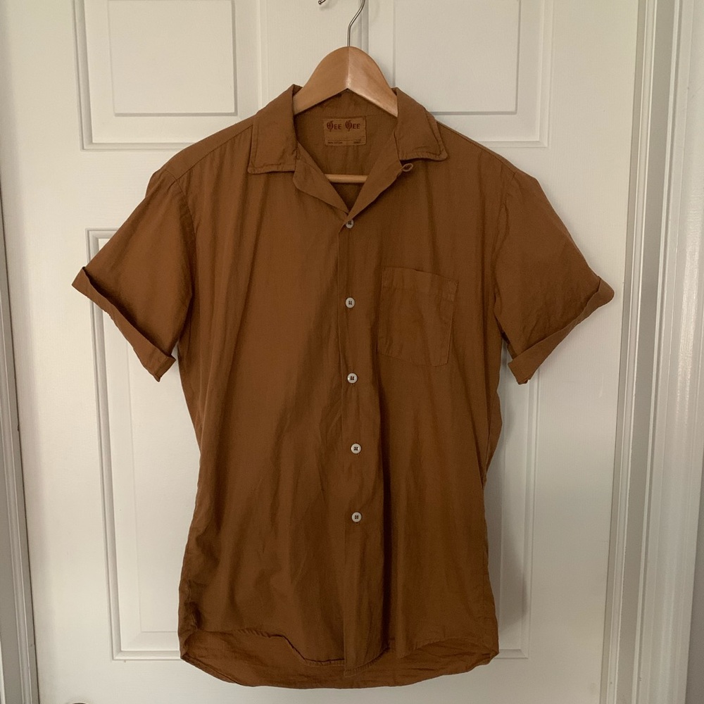 Vintage tan brown work shirt